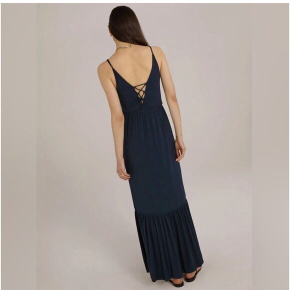 NWT Favorite Daughter The Weekend Blue Maxi Dress in Navy sz M 228$ - Picture 5 of 8